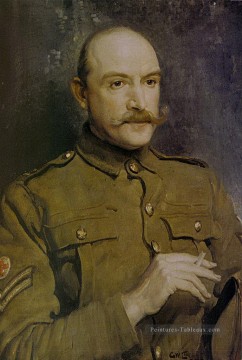portrait Tableau Peinture - Portrait de peintre australien Arthur Streeton 1917 George Washington Lambert portrait